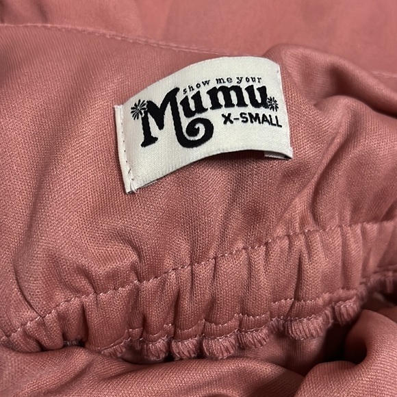 Show me your MUMU Caitlin Ruffle Women’s Maxi Length Peach Dress Size X-Small - Picture 7 of 8